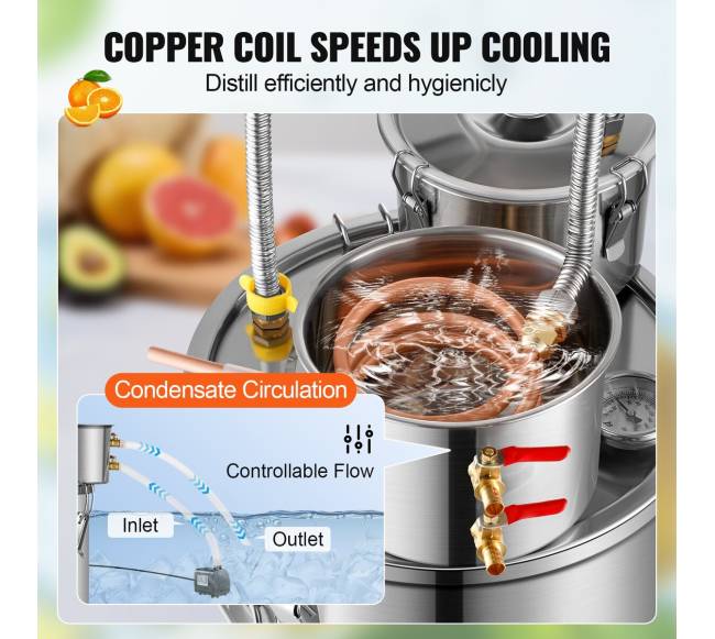 Alkoholio Distiliatorius su Vandens Pompa ir Katilu4