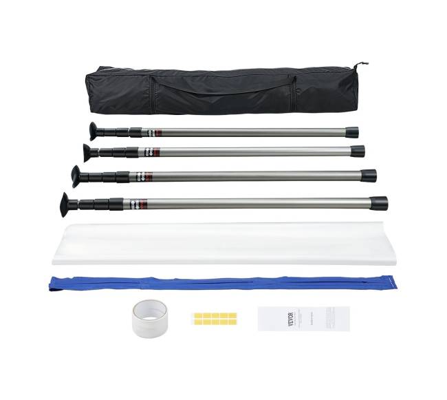 Stogo dulkių barjerai su teleskopiniais stulpais0