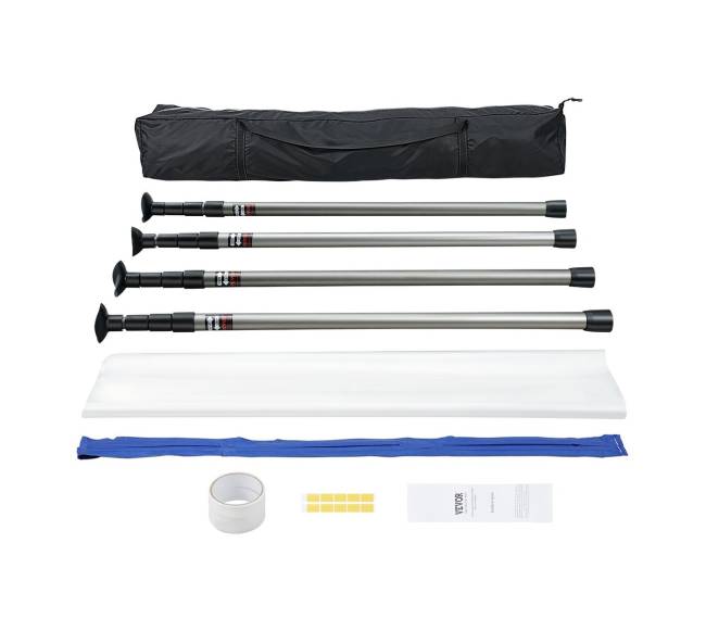 Stogo dulkių barjerai su teleskopiniais stulpais8