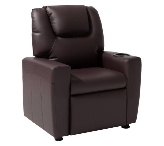 Vaikų odinis krėslas su puodelio laikikliu0