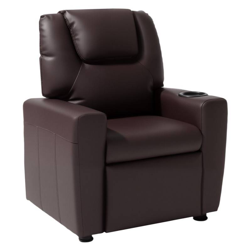 Vaikų odinis krėslas su puodelio laikikliu0