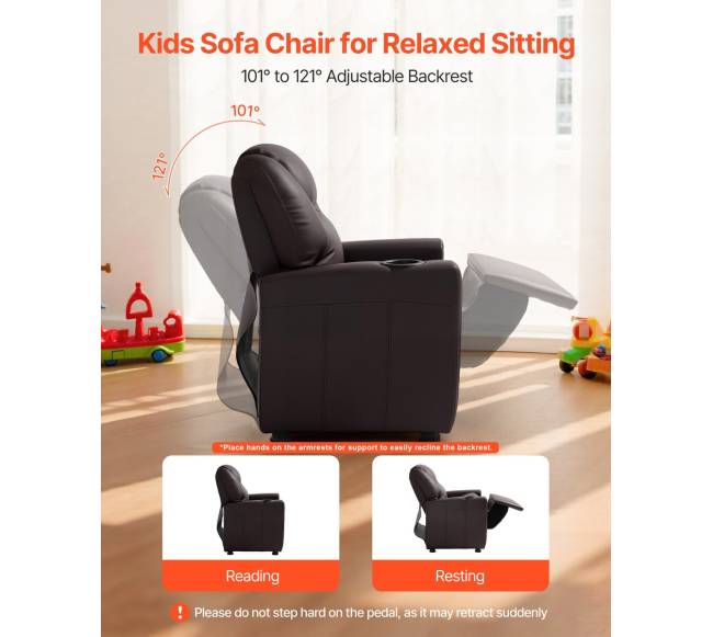 Vaikų odinis krėslas su puodelio laikikliu1