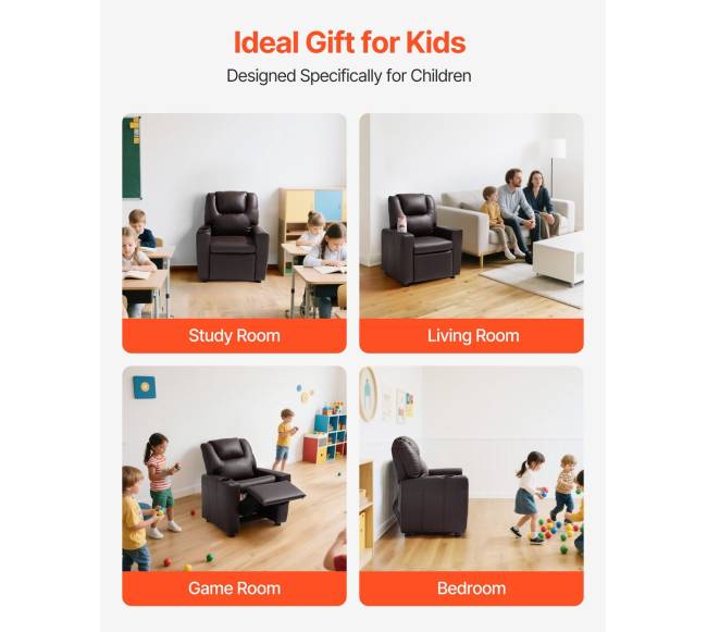 Vaikų odinis krėslas su puodelio laikikliu5