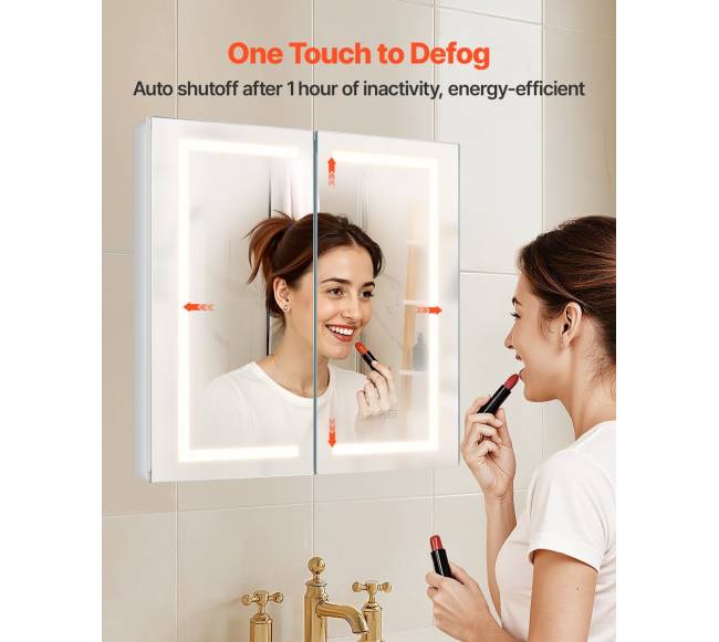 Šviečiama vaistinėlė su veidrodžiu 65 x 65 cm3