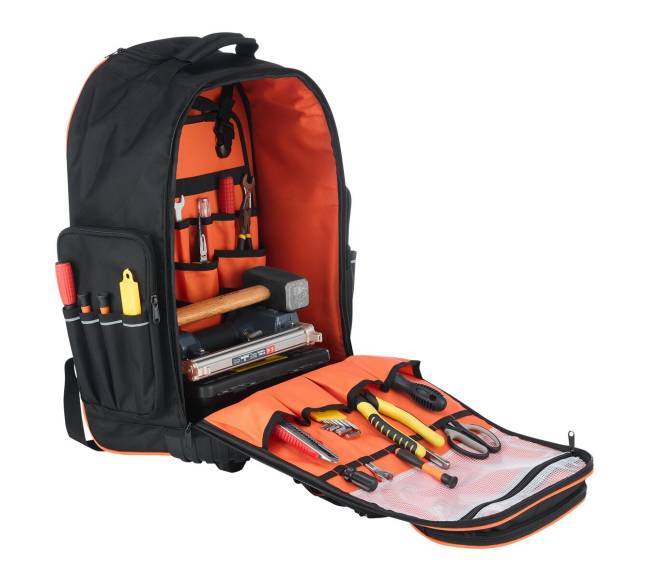 Riedanti įrankių kuprinė ant ratų 72 kišenės10