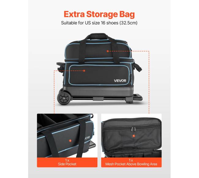 Dvipusis boulingo krepšys su ratukais4