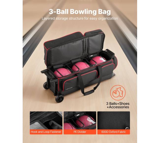 3 kamuolių boulingo krepšys su ratukais1