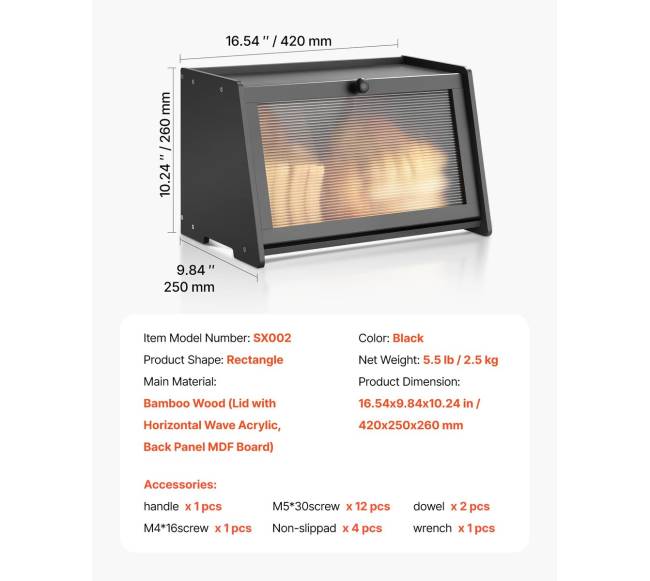 Bambukinė duonos dėžutė virtuviniam stalviršiui6