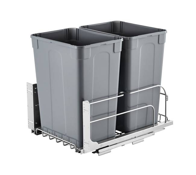 Dviejų dalių ištraukiamas virtuvės šiukšlių konteineris0