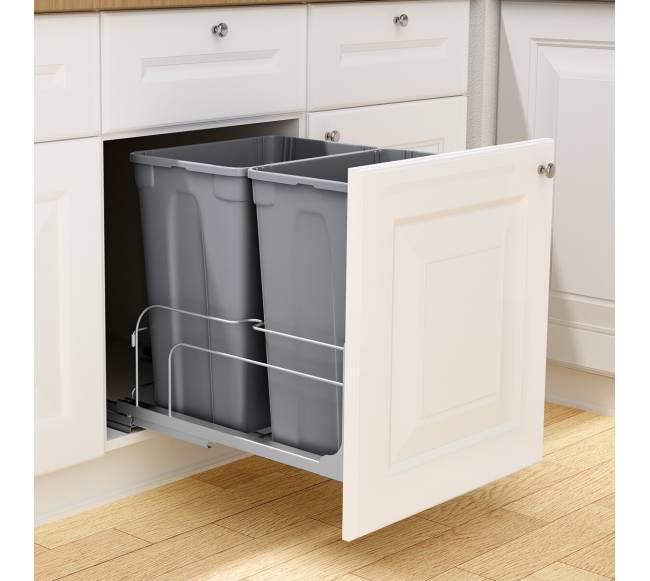 Dviejų dalių ištraukiamas virtuvės šiukšlių konteineris7