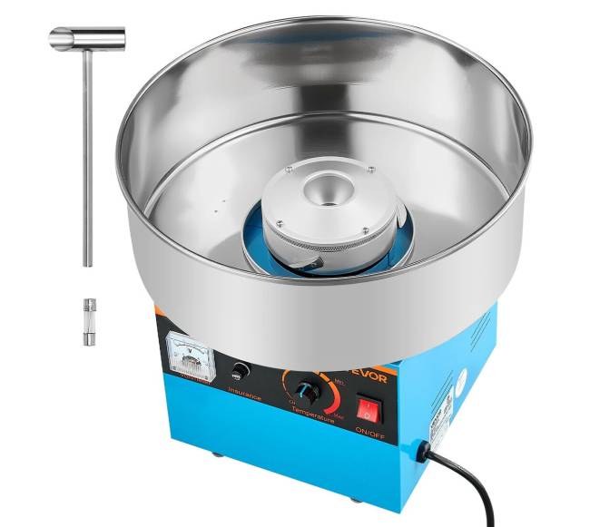 Elektros cukraus vatos gaminimo mašina 1000W mėlyna8