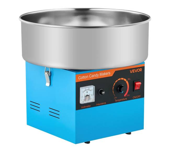 Elektros cukraus vatos gaminimo mašina 1000W mėlyna10