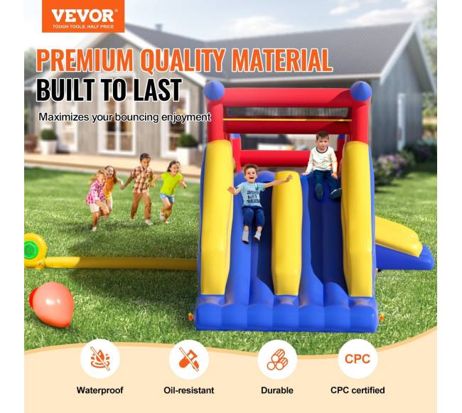 Pripučiamas žaidimų namelis su čiuožykla1