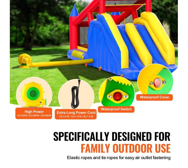 Pripučiamas žaidimų namelis su čiuožykla4