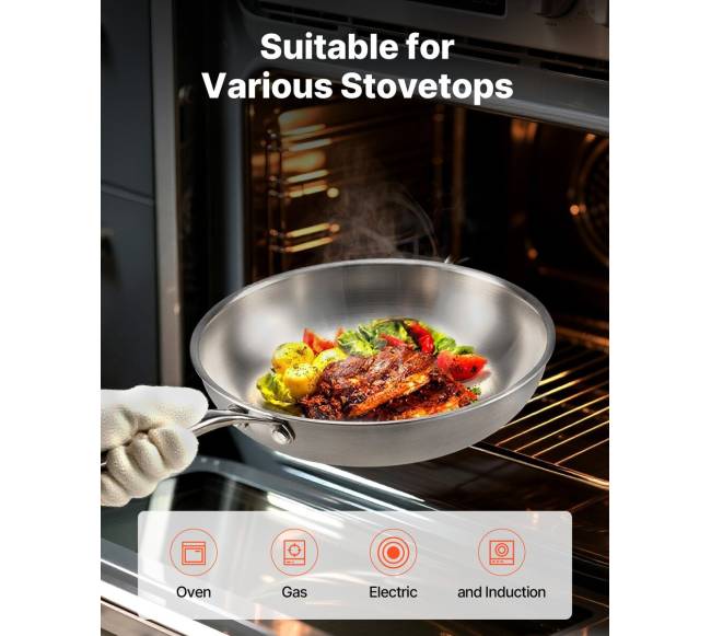 Trigubo nerūdijančio plieno keptuvių rinkinys5