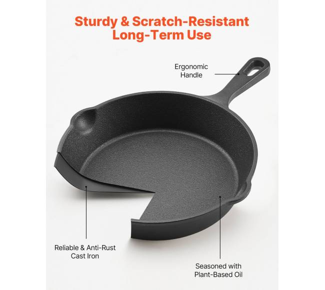 3 dalių ketaus keptuvių rinkinys 160 220 265 mm2