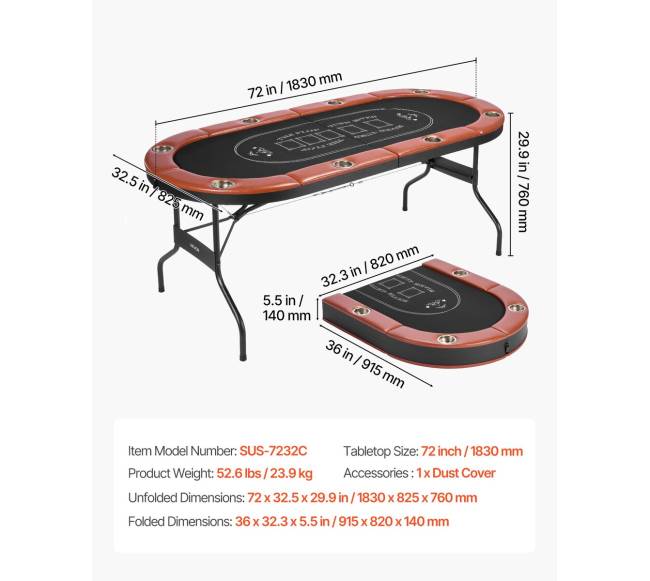 Sulankstomas pokerio stalas 8 žaidėjams6