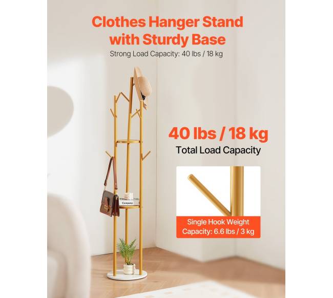 Laisvai stovinti drabužių kabykla su kvarco pagrindu1