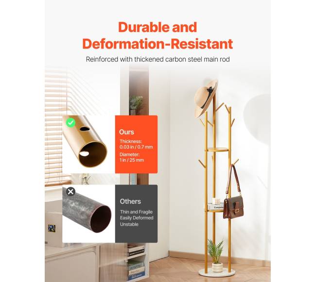 Laisvai stovinti drabužių kabykla su kvarco pagrindu2