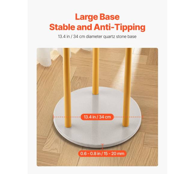 Laisvai stovinti drabužių kabykla su kvarco pagrindu3