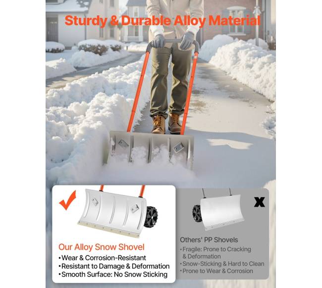 Sniego stūmiklis su ratais 61 cm plieno kastuvas2