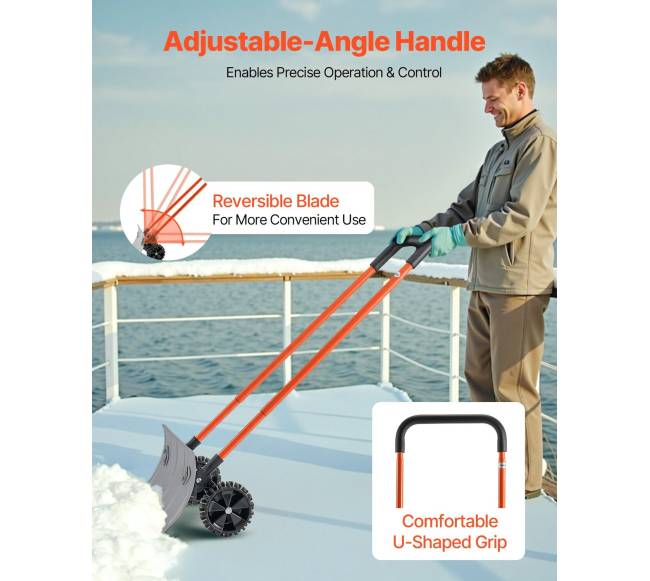 Sniego stūmiklis su ratais 61 cm plieno kastuvas3