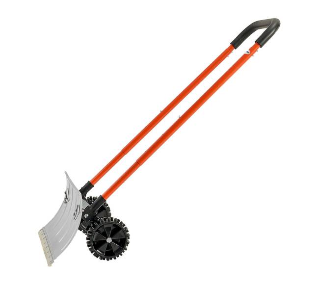 Sniego stūmiklis su ratais 61 cm plieno kastuvas9