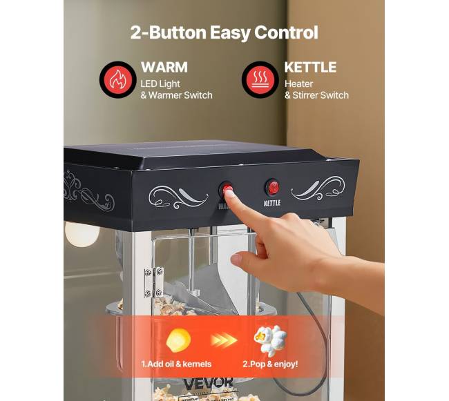 Stalinis spragėsių gaminimo aparatas 800W, juodas4