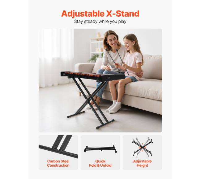 Medinis ksilofonas su 37 natomis ir stovu4