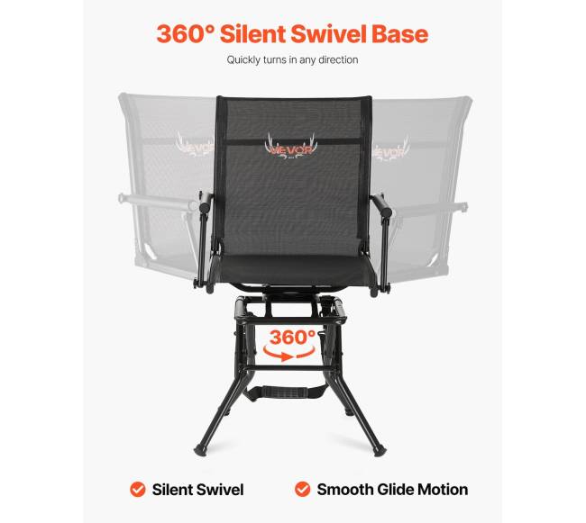 Medžioklės kėdė su 360 pasukimo funkcija2