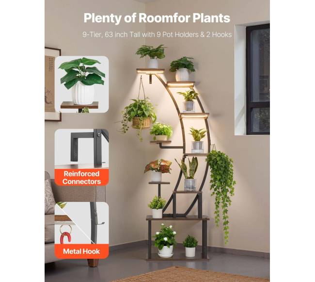 Vidinis gėlių stovas su augimo lempomis1