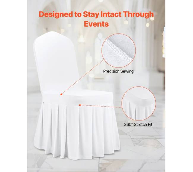 30 vnt. baltų kėdžių užvalkalų5