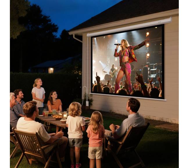 Elektrinis projektorių ekranas su valdymu, 1080 HD7