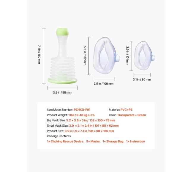 Antismaugimo gelbėjimo prietaisas su kaukėmis6