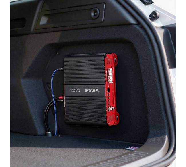 Automobilinis mono stiprintuvas 1500W su nuotoliniu valdymu7