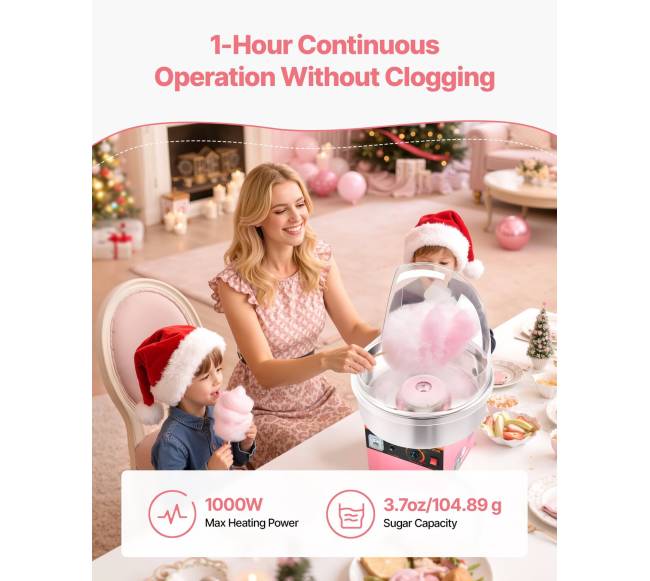 Elektrinė cukraus vatos mašina su dangčiu3