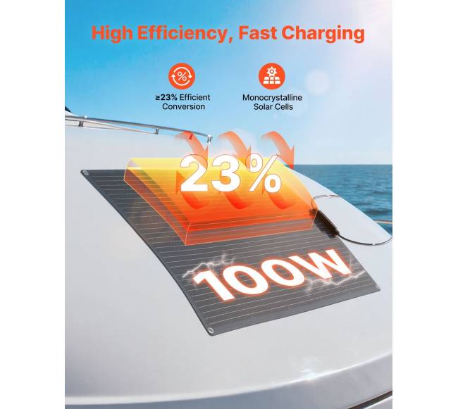 Lankstus 100W saulės modulis su MC4 jungtimi1