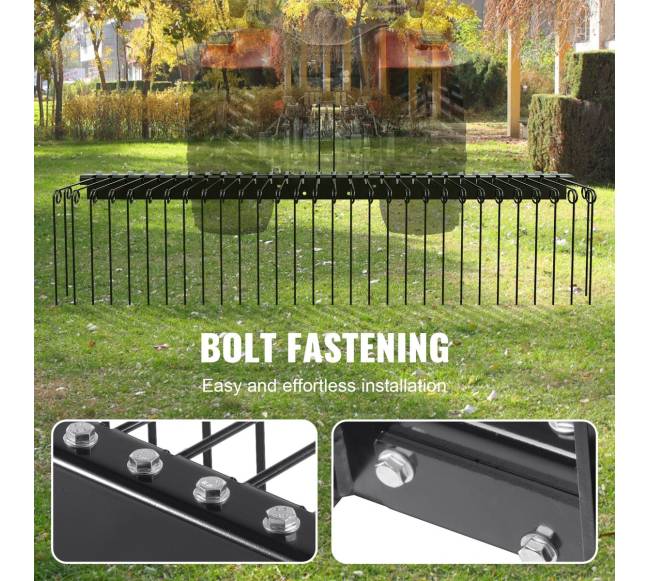 Prikabinamas vejos grėblys su 32 plieniniais dantimis4