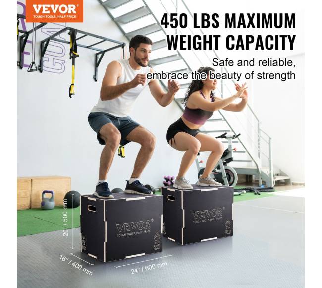 3 in 1 pliometrinė šuolių dėžė medinė1