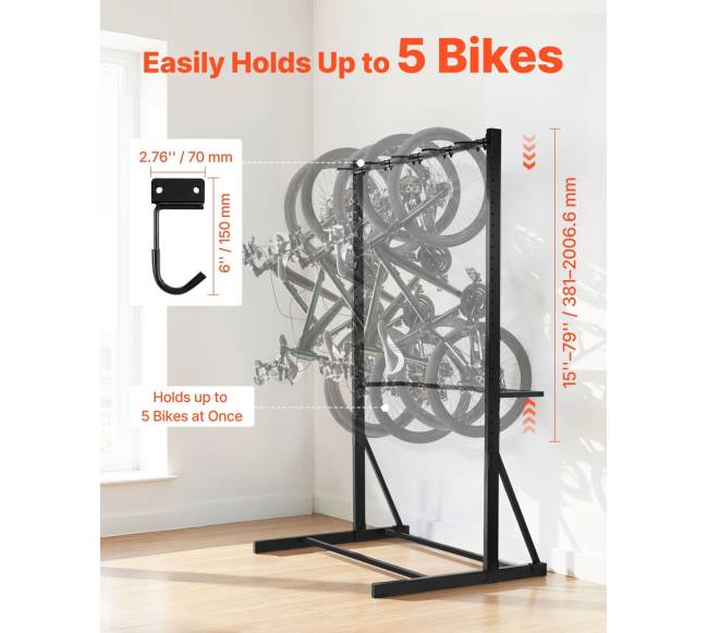Laisvai stovimas dviračių stovas 5 dviračiams1