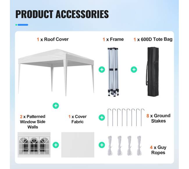 Išskleidžiama 3x3 m pavėsinė su sienelėmis6