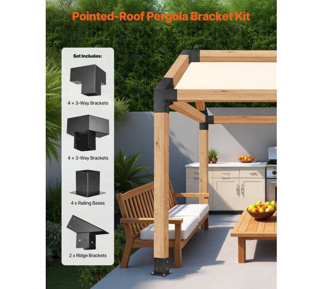 Pergolos tvirtinimo elementų rinkinys 9x9 cm2
