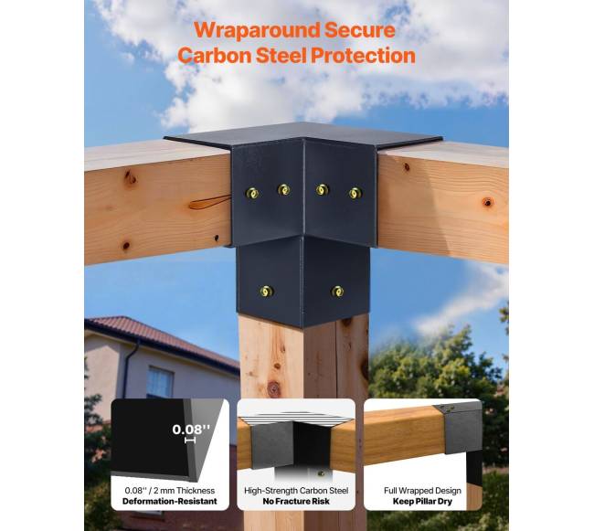 Pergolos tvirtinimo elementų rinkinys 9x9 cm4