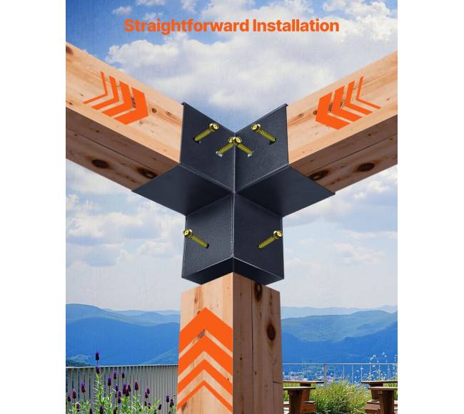 Pergolos tvirtinimo elementų rinkinys 9x9 cm6