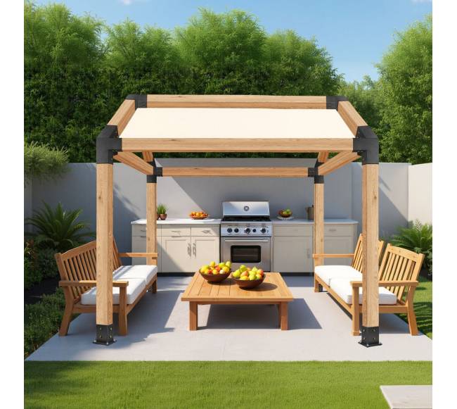 Pergolos tvirtinimo elementų rinkinys 9x9 cm7