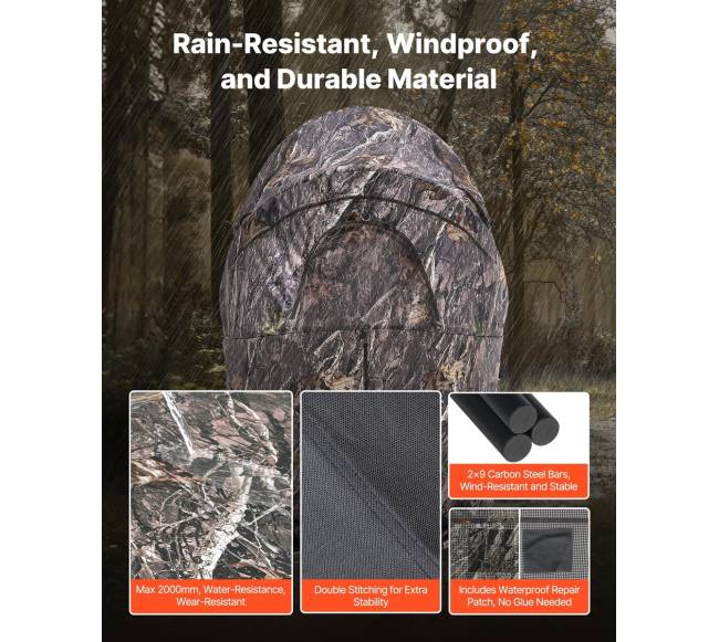 Vienvietė nešiojamai medžioklei tinkama uždanga3