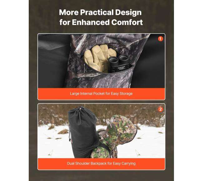 Vienvietė nešiojamai medžioklei tinkama uždanga4