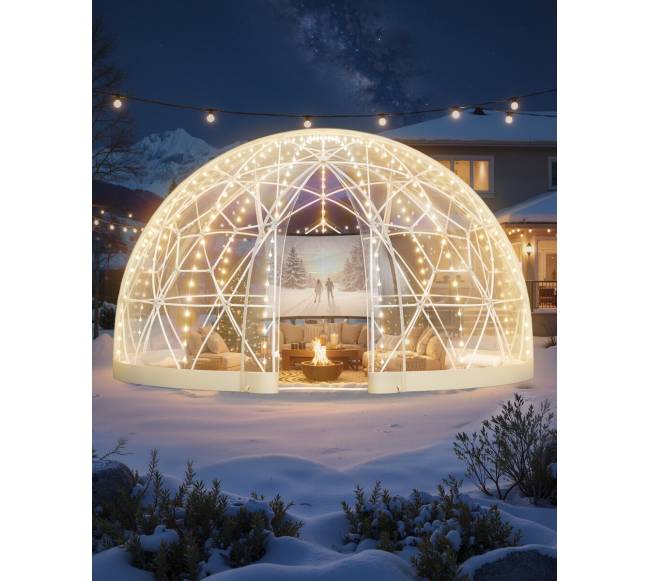 15x9,5 ft lauko kupolo palapinė 10-14 asmenų6