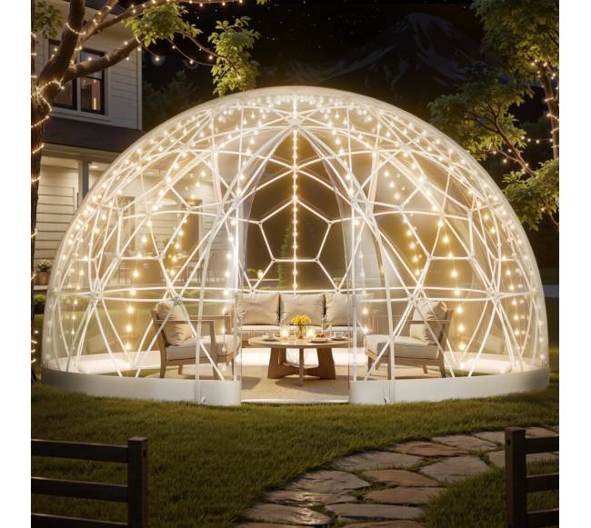 15x9,5 ft lauko kupolo palapinė 10-14 asmenų7