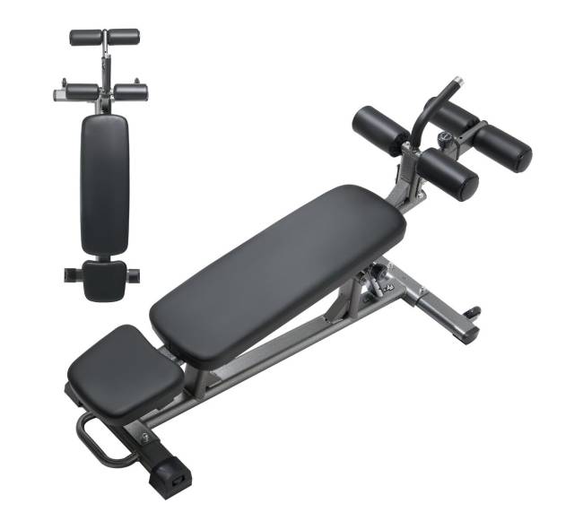 Reguliuojamas presų suolas sporto treniruotėms0